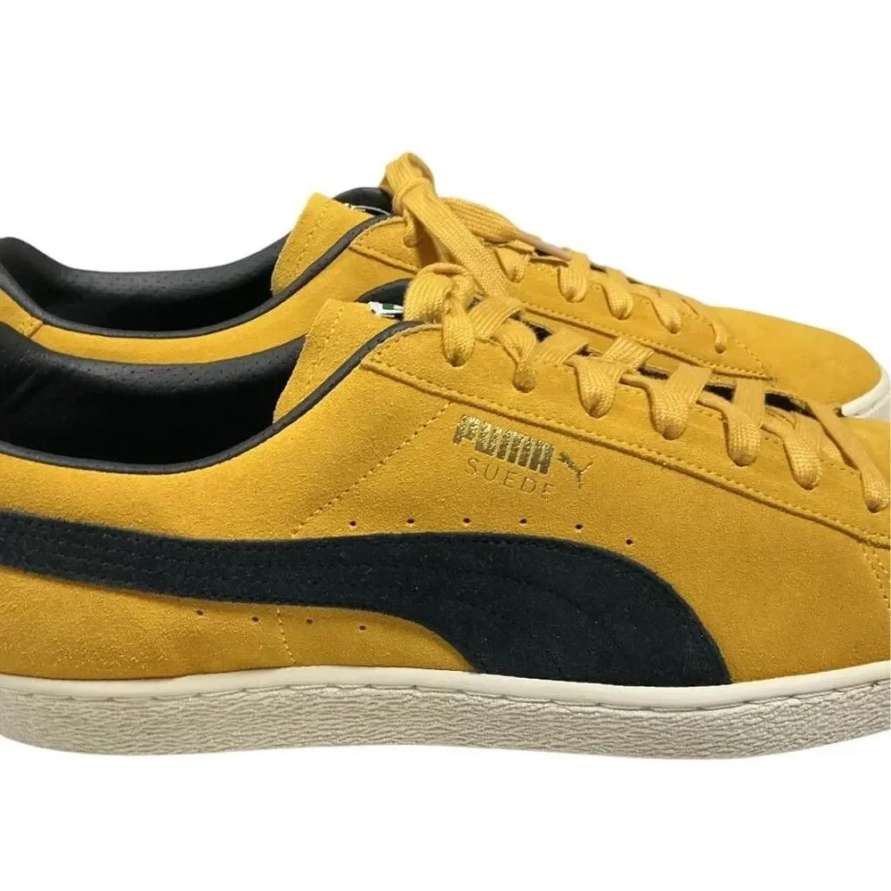 Puma Suede Classic Archive Sneakers Men 14 Yellow Black Casual Skater Shoes NEW